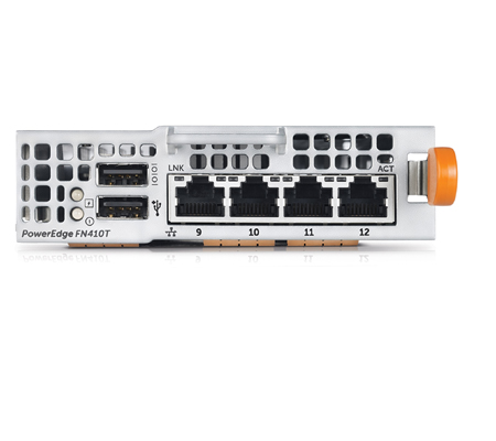 210-AHBR | Dell FN410T 4 Line-rate Fixed 100MB/1GB/10GB BASE-T-Ports (SUP-Ports Auto negotiation) Supported I/O Module
