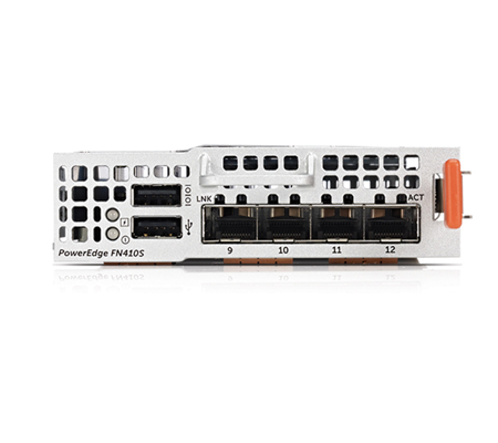 210-AHBW | Dell FN410S I/O Module, 4-Ports OF SFP+ 10GbE Connectivity, SUPPorts Optical and DAC Cable Media for FX2 Chassis