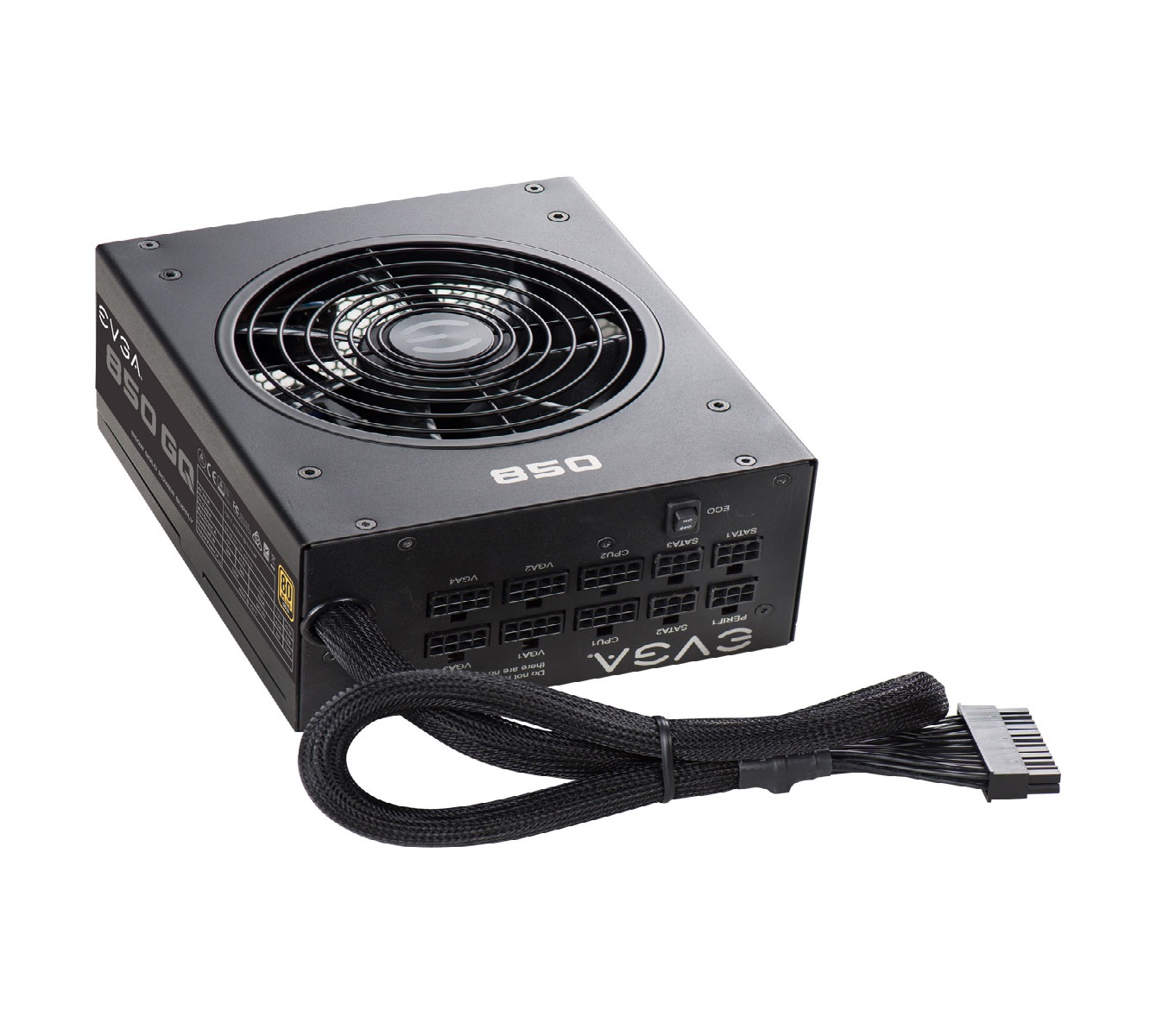 210-GQ-0850-V1 | EVGA 850 GQ 850-Watts 80 Plus Gold Certified Semi Modular Eco Mode Power Supply