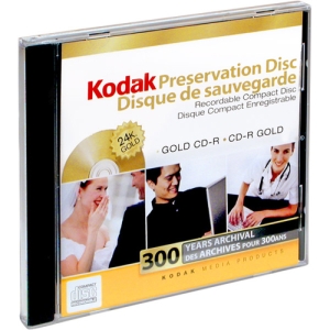 21101 | Kodak Gold Preservation 52x CD-R Media - 700MB - 120mm Standard - 1 Pack Slim Jewel Case