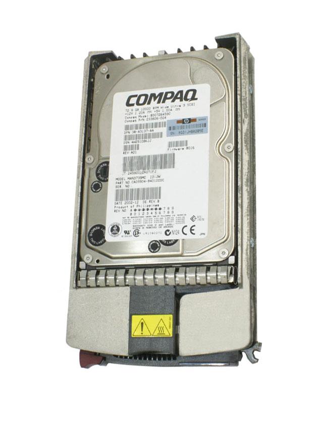 233914R-002 | HP 72.8GB 10000RPM Ultra-160 SCSI Hot-Pluggable LVD 80-Pin 3.5-inch Hard Drive