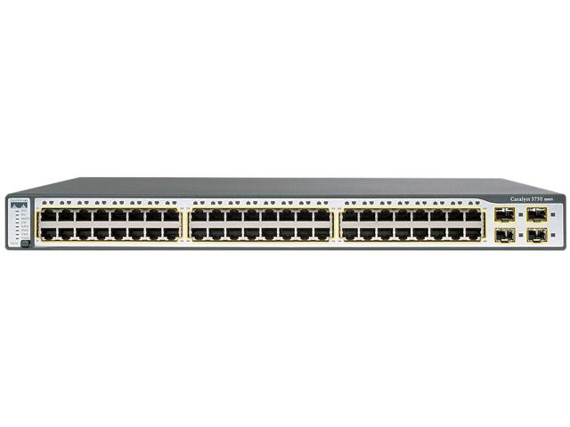 WS-C3750X-48T-S-RF | Cisco Catalyst 3750X-48T-S Switch 48 Ports Managed Rack Mountable