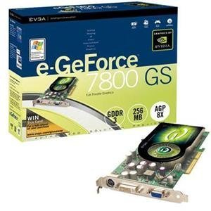 256A8N506AX | EVGA E-GeForce 7800GS 256MB GDDR3 256-Bit DVI/ AGP 8x Video Graphics Card