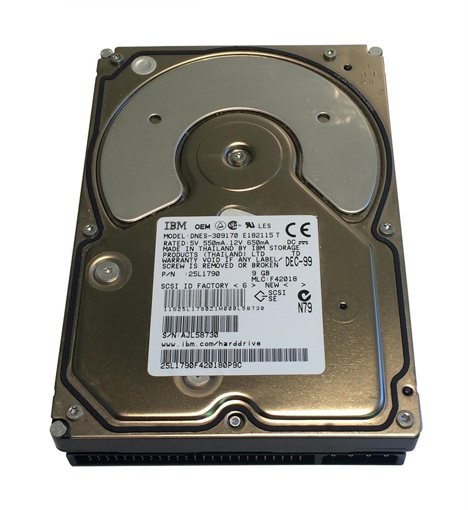 25L1790 | IBM 9GB 7200RPM Ultra2 SCSI 3.5 2MB Cache Ultrastar Hard Drive