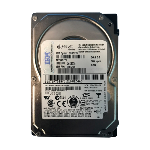 26K5778 | IBM 36GB 10000RPM SAS 3Gb/s 2.5-inch Hard Drive