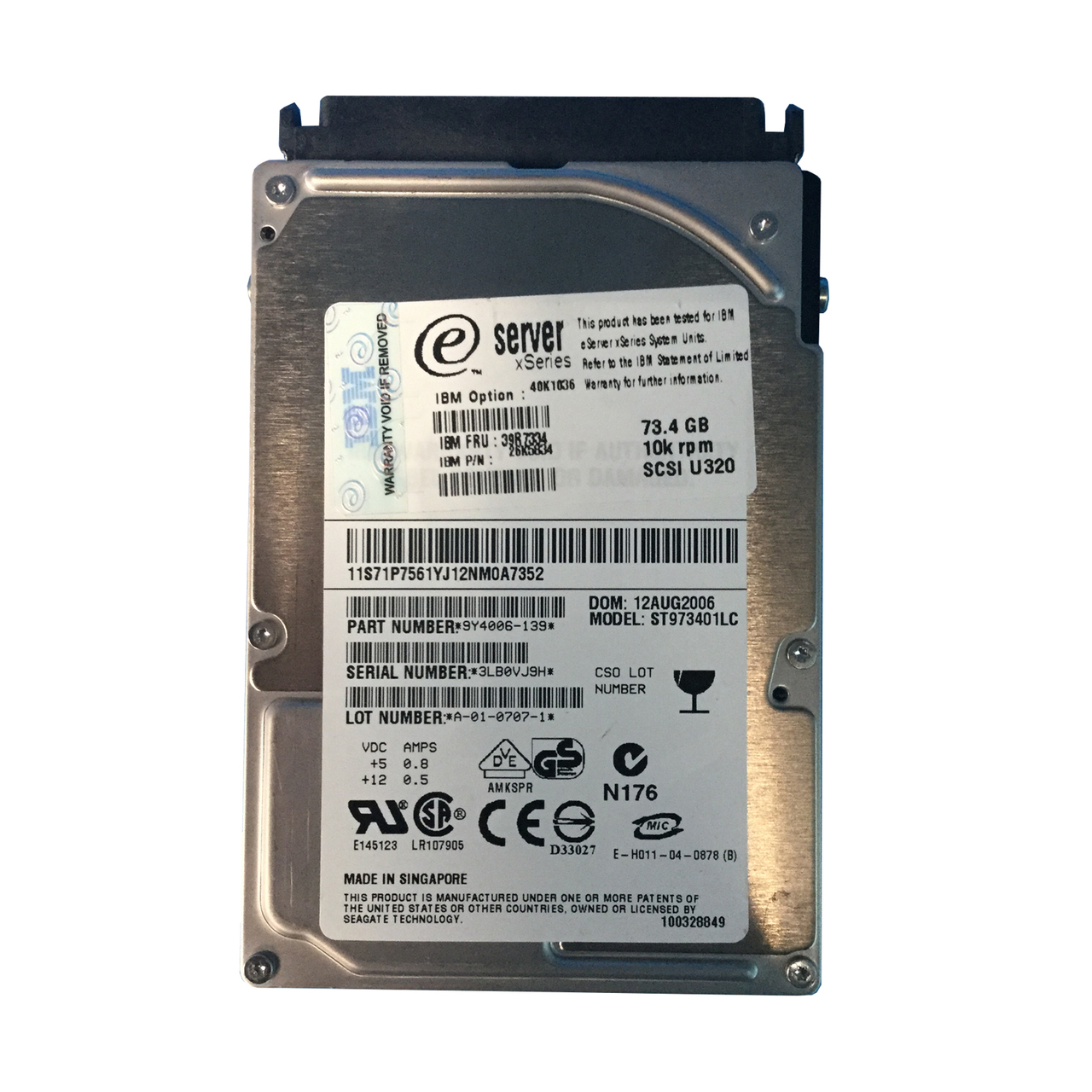 26K5834 | IBM 73GB 10000RPM SCSI 80-Pin 2.5-inch Hard Drive