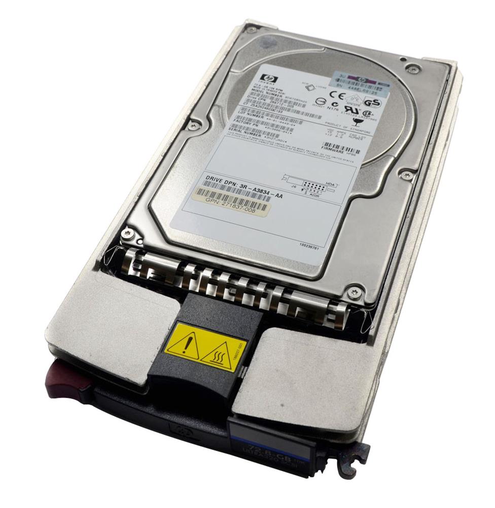 271837-008 | HP 72.8GB 10000RPM Ultra-320 SCSI Hot-Pluggable LVD 80-Pin 3.5-inch Hard Drive