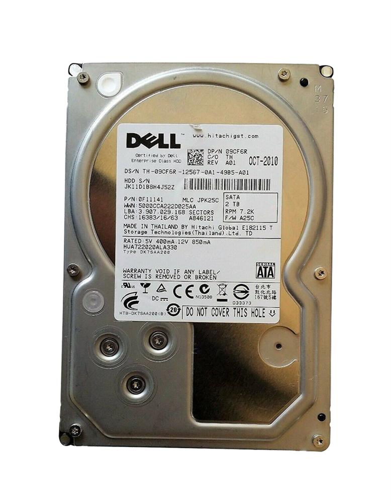 2FK2V | Dell 2TB 7200RPM SATA 3 Gbps 3.5 32MB Cache Hard Drive