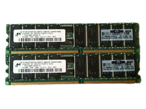 300679-B21 | HP 1GB (2X512MB) 266MHz PC2100 CL2.5 ECC Registered DDR SDRAM 184-Pin DIMM Memory Kit for ProLiant Server