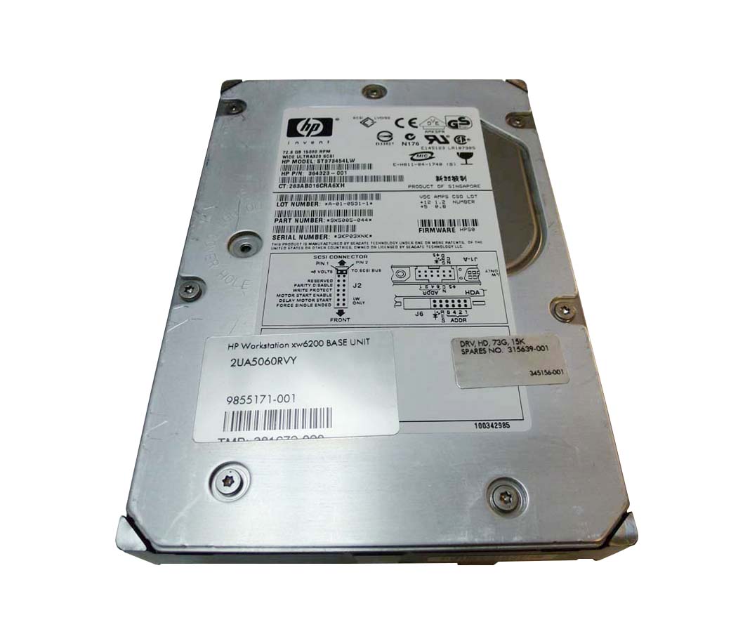 315639-005 | HP 72.8GB 15000RPM Ultra-320 SCSI non Hot-Plug LVD 68-Pin 3.5-inch Hard Drive