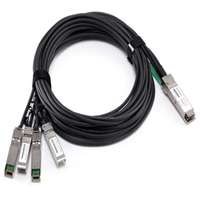 332-1369 | Dell 1 meter QSFP Plus to 4 X 10GbE SFP Plus Breakout Cable