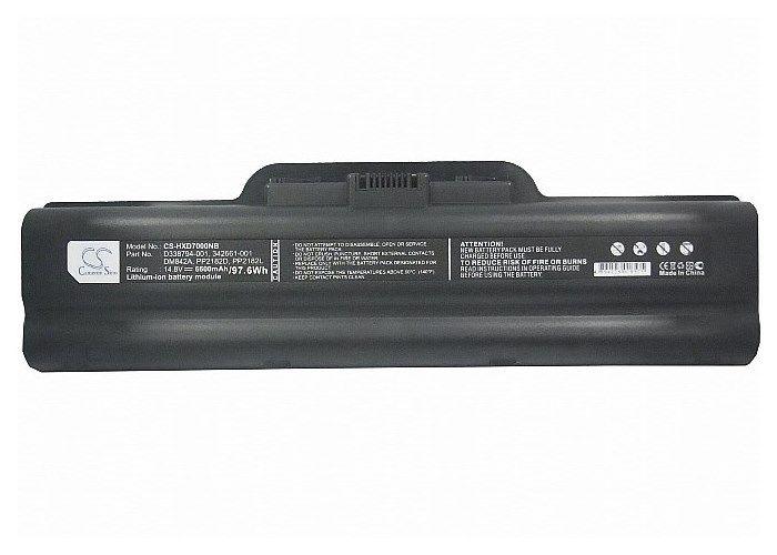 342661-001 | HP 12-Cell 14.8V 95Whr 6600mhr Lithium-Ion (Li-ION) Laptop Battery for Pavilion ZD7000 Series Notebook PC