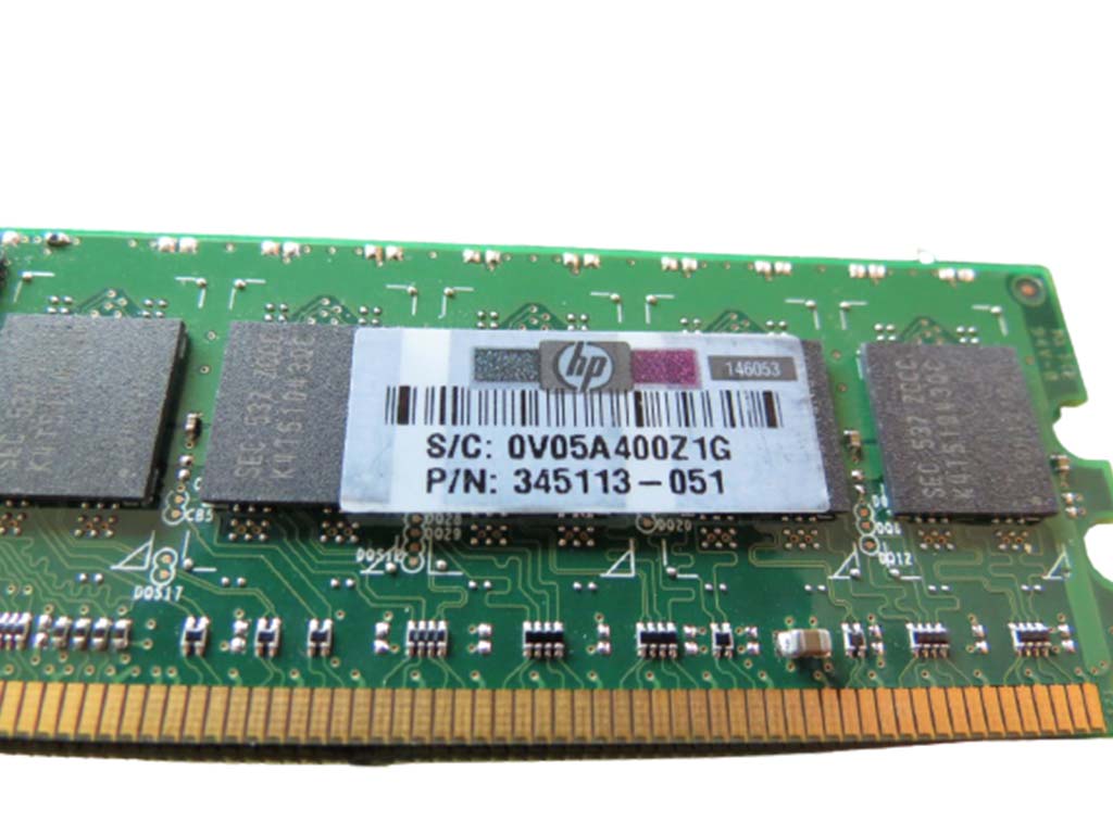 345113-851 | HP 1GB (1X1GB) 400MHz PC2-3200 CL3 ECC Registered DDR2 SDRAM DIMM Memory Module for ProLiant Server DL380 G4 ML370 G4