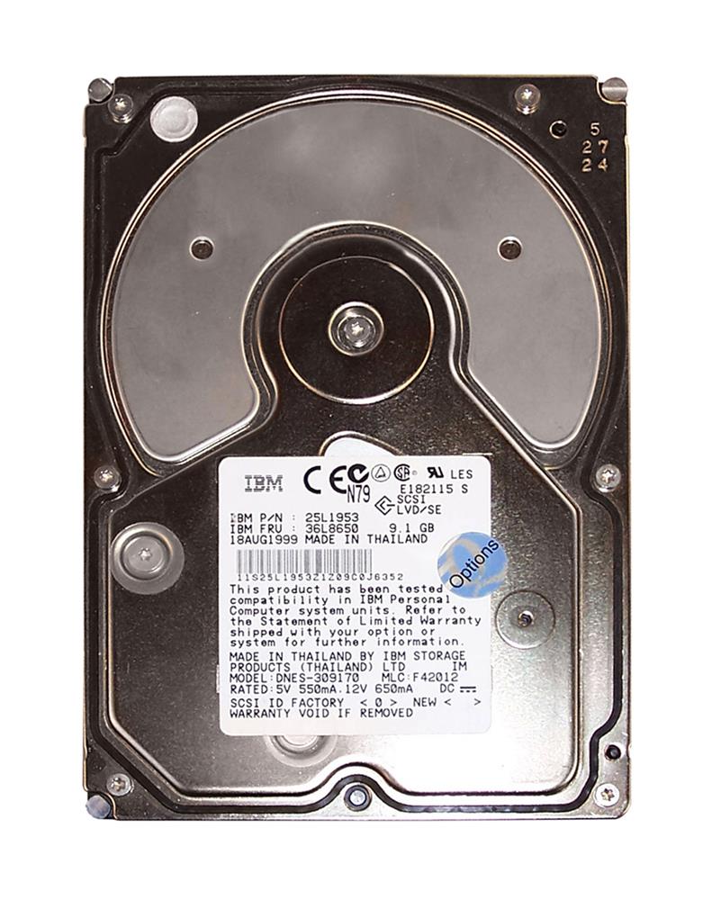 36L8650 | IBM 9GB 7200RPM Ultra2 Wide SCSI 3.5 1MB Cache Hot Swap Ultrastar Hard Drive