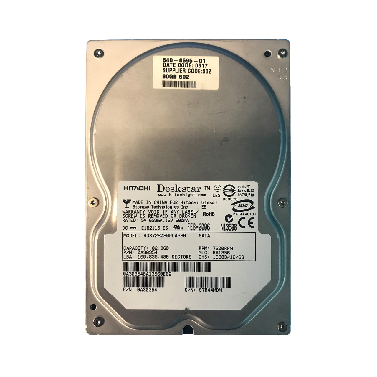 370-7947 | Sun 80GB 7200RPM SATA 3.5-inch Hard Drive