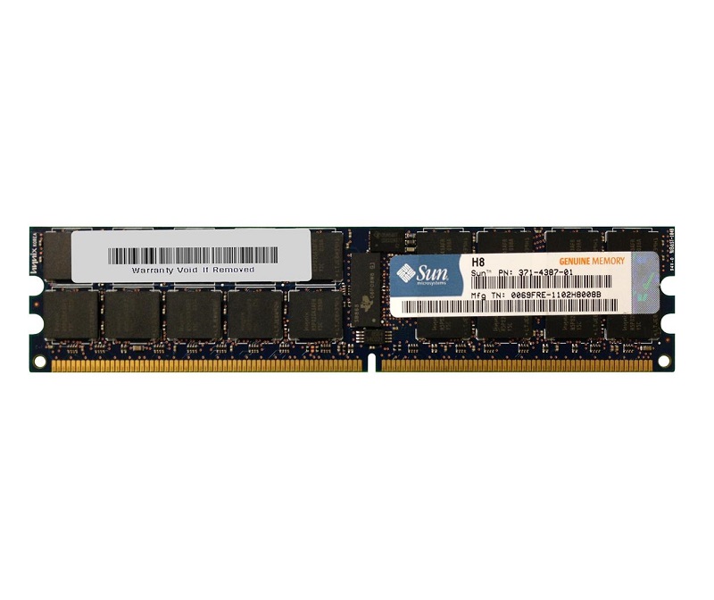 371-4387 | Sun 8GB DDR2-667MHz PC2-5300 ECC Registered CL5 240-Pin DIMM 1.8V Dual Rank Memory Module