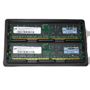 379300-B21 | HP 4GB (2X2GB) 400MHz PC-3200 2RX4 CL3 ECC Registered DDR SDRAM DIMM Memory Kit for Server
