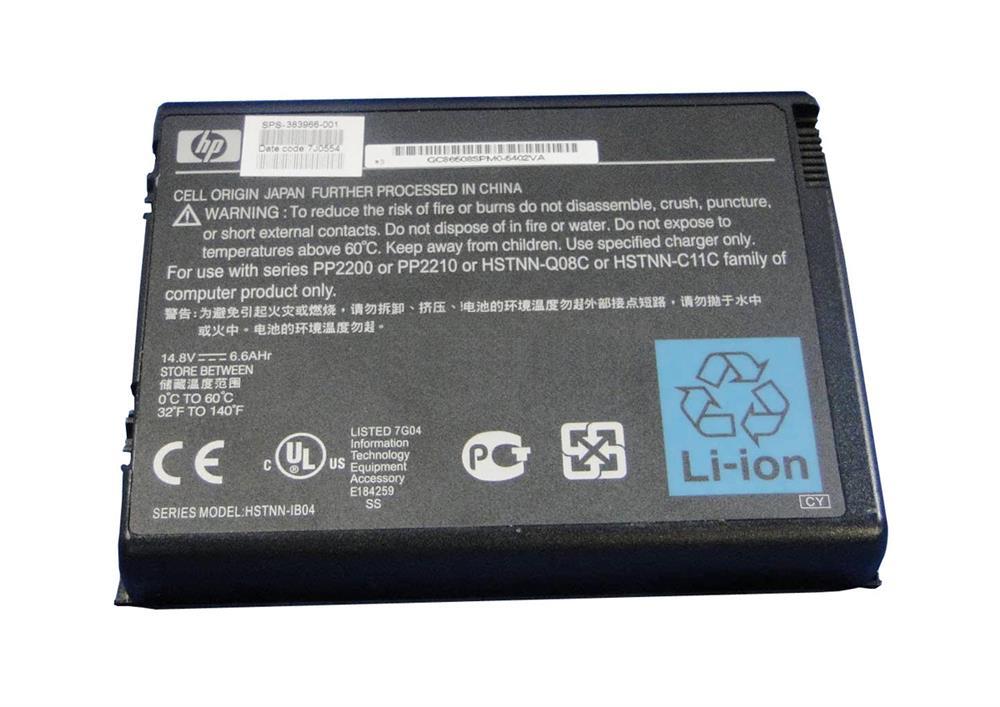 383968-001 | HP High Quality 12-Cell Lithium-Ion 14.8V 6600mAh Laptop Battery for HP Pavilion ZV5000 ZX5000 HP R3000t R3200 NX9100 Series