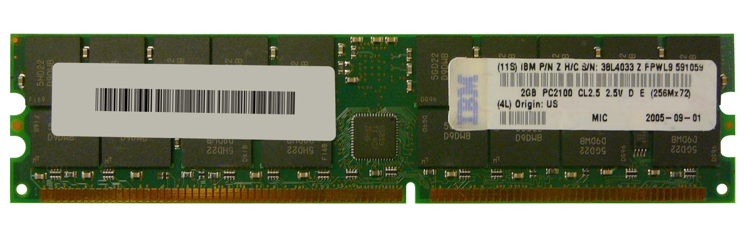 38L4033 | IBM 2GB PC2100 DDR Memory Module