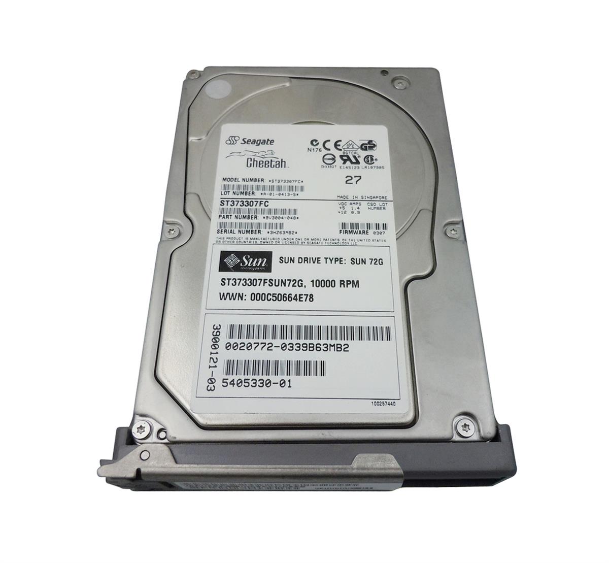 390-0121-01 | Sun 73GB 10000RPM Fibre Channel 2GB/s 3.5-inch Hard Drive