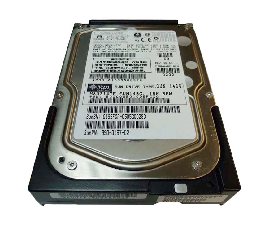 390-0197 | Sun 146GB 15000RPM Fibre Channel 2GB/s Hot-Pluggable Dual Port 3.5-inch Hard Drive for Sun StorEdge 3510/6130 Array