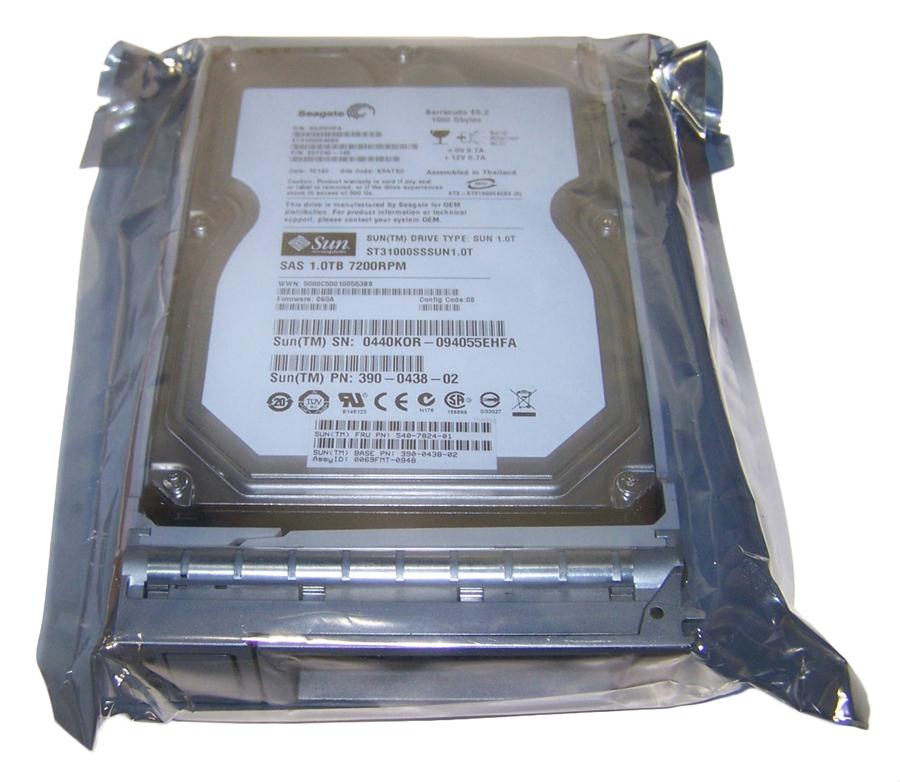 390-0438-02 | Sun 1TB 7200RPM SAS 3 Gbps 3.5 16MB Cache Hot Swap Hard Drive