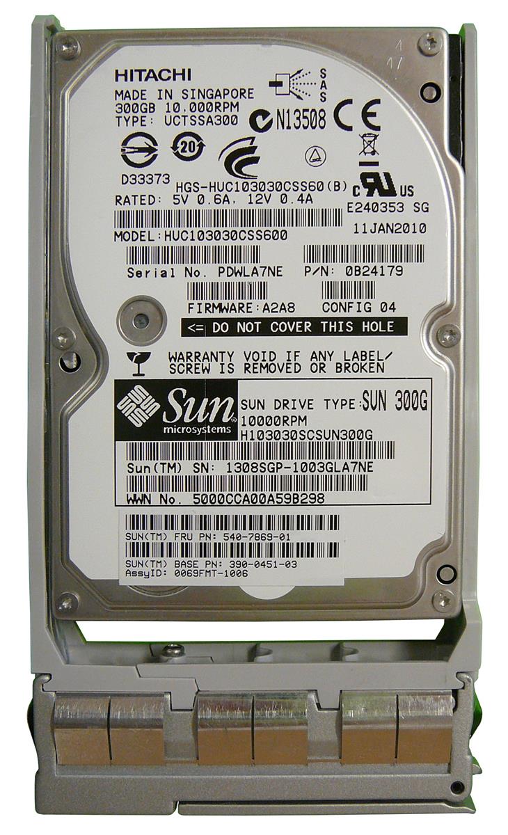 390-0451 | Sun 300GB 10000RPM SAS 6 Gbps 2.5 64MB Cache Hot Swap Hard Drive