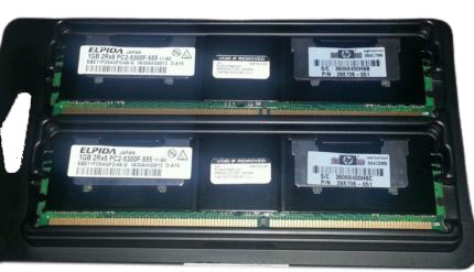 397411-B21 | HP 2GB (2X1GB) 667MHz PC2-5300 CL5 DDR2 SDRAM Fully Buffered DIMM Memory Kit for ProLiant Server and WorkStation