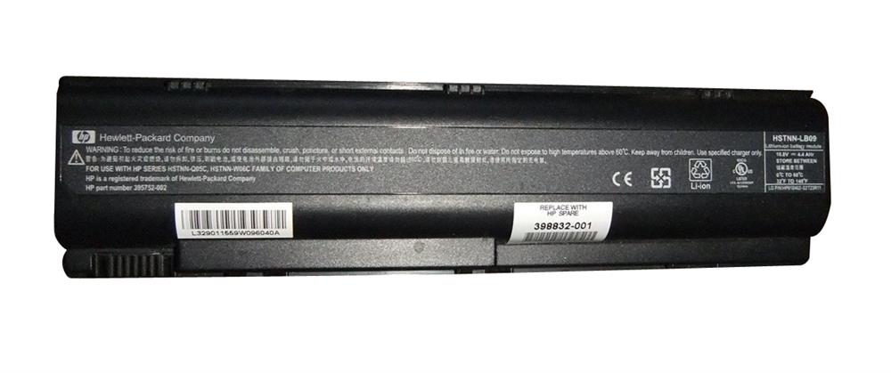 398832-001 | HP Notebook Battery 4400 mAh Lithium Ion (Li-Ion) 11.1 V DC