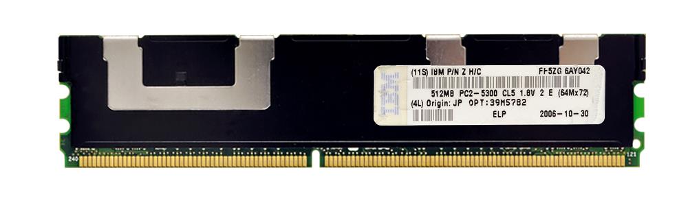 39M5782 | IBM 512MB 1Rx8 PC2-5300 DDR2 Memory Module