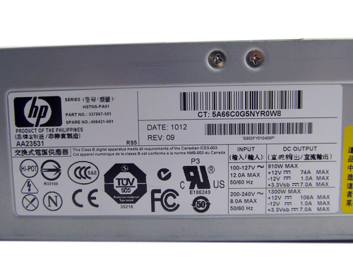 406421-001 | HP 1300-Watt Redundant Power Supply for ProLiant DL580G3/ML570 G3 (Clean pulls/Tested)