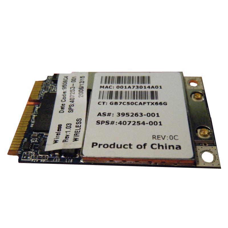 407253-001 | HP Mini PCI-Express 54G WiFi 802.11b/g High-Speed Embedded Wireless LAN (WLAN) Network Interface Card for HP DV6000 Series Notebooks