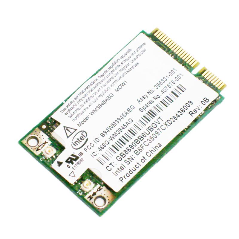 407575-001 | HP Broadcom 3945ABG Mini PCI-Express 802.11a/b/g Wireless LAN (WLAN) Network Interface Card for 6910P NC6400 NW9440 NX9420 Notebooks