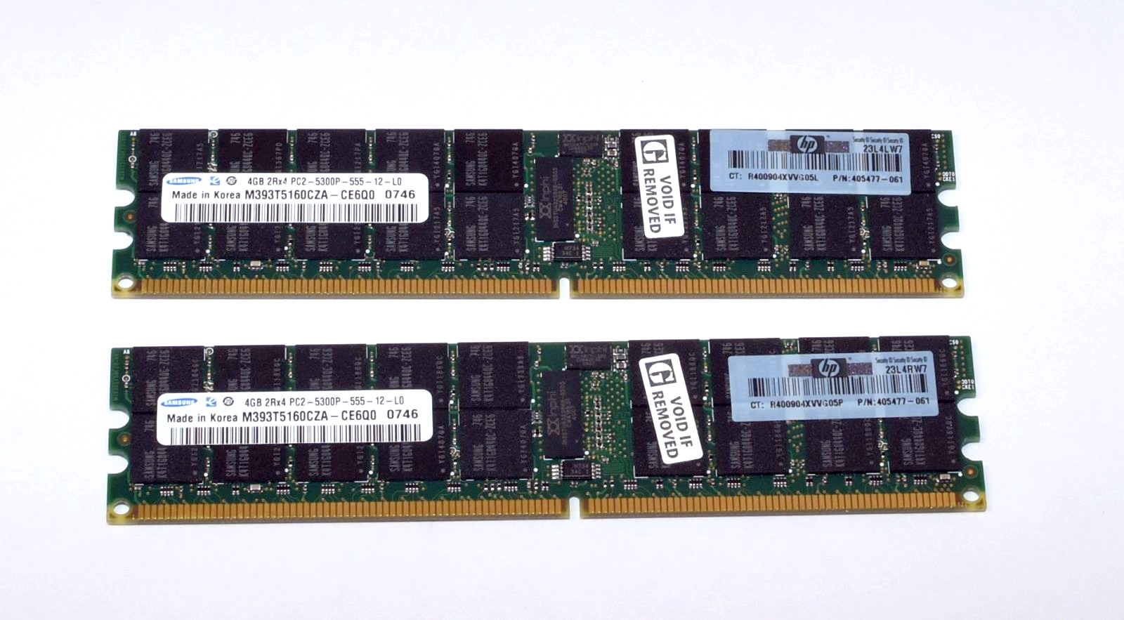 408854-B21 | HP 8GB (2X4GB) 667MHz PC2-5300 ECC Registered DDR2 SDRAM DIMM Memory Kit for ProLiant Server DL185 G5 BL260C G5 DL785 G5