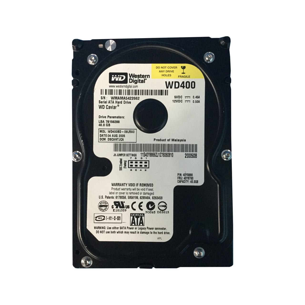 40Y8866 | IBM 40GB 7200RPM SATA 3.5-inch Hard Drive