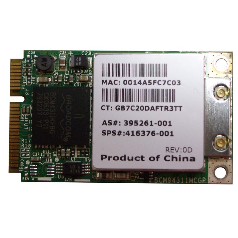 416376-001 | HP Mini PCI-Express 54G WiFi 802.11b/g High-Speed Embedded Wireless LAN (WLAN) Network Interface Card for Pavilion DV2000 Series