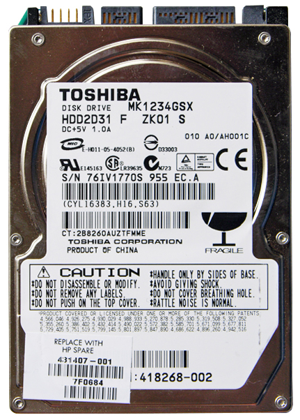 418268-002 | HP 120GB 5400RPM SATA 1.5GB/s 8MB Cache 2.5-inch Hard Drive