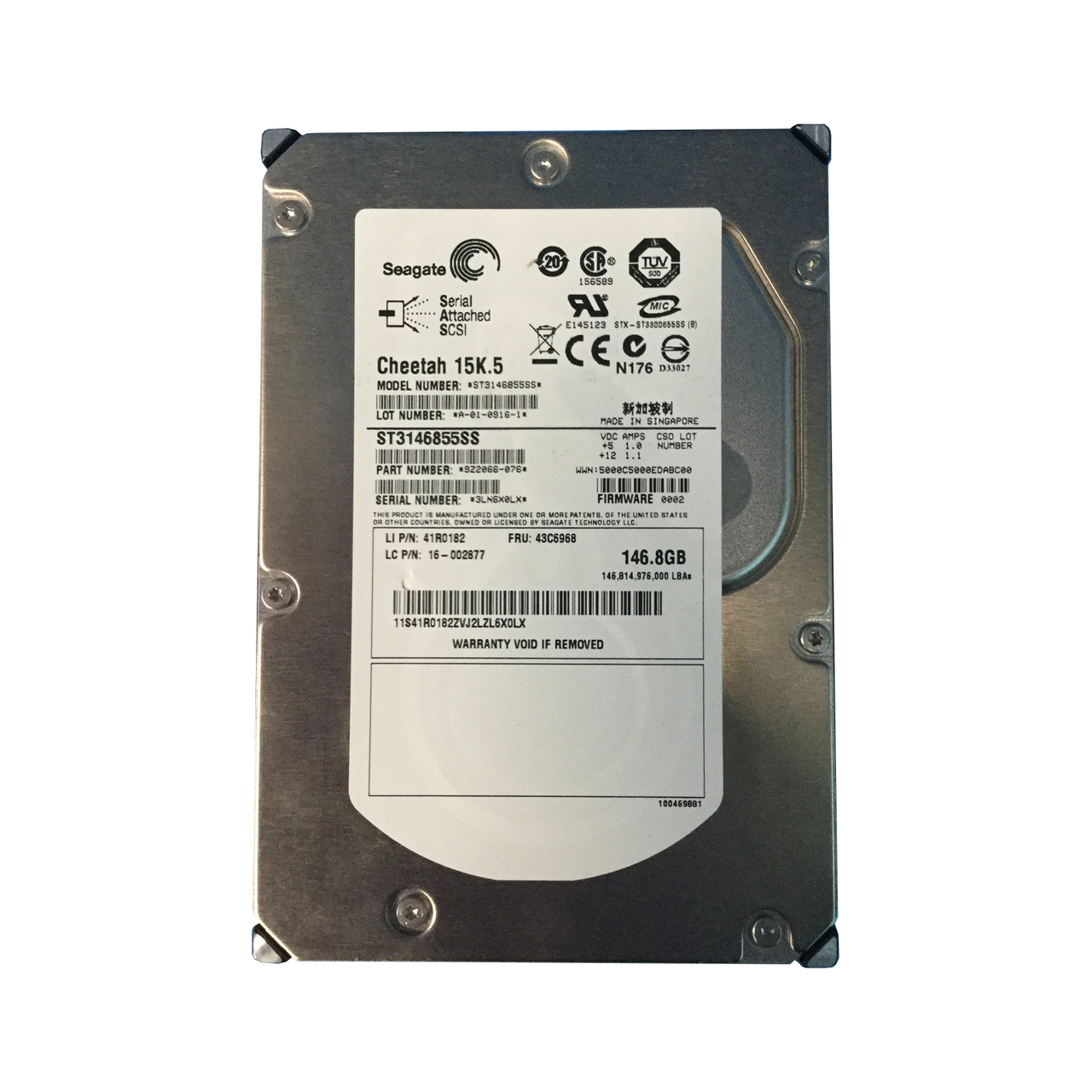 41R0182 | IBM 146GB 15000RPM SAS 3.5-inch Hard Drive