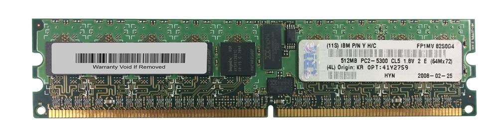 41Y2759 | IBM 1GB (2x512MB) DDR2 Registered ECC PC2-5300 667Mhz Memory