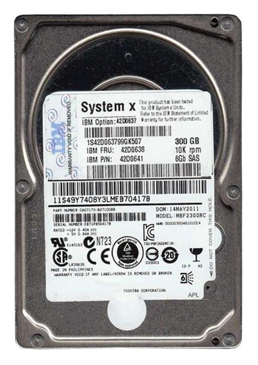 42D0637 | IBM 300GB 10000RPM SAS 6Gb/s SFF Hard Drive