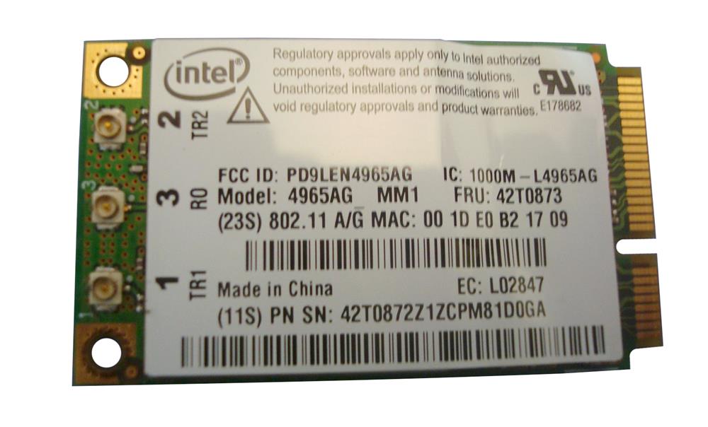 42T0873 | IBM Lenovo Wireless Wi-Fi Link 4965AGN for ThinkPad