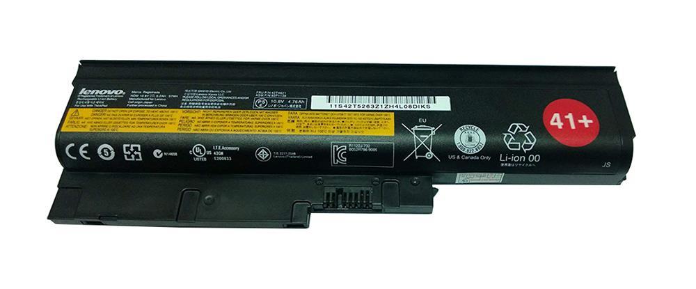 42T4566 | Lenovo 10.8 v dc 5.2ah 6 cell li-ion battery for thinkpad t r w z sl series (42t4566)