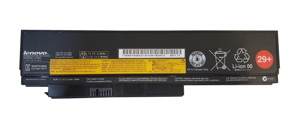 42T4865 | IBM Lenovo 6-Cell Li-Ion Battery 29+ for ThinkPad X220