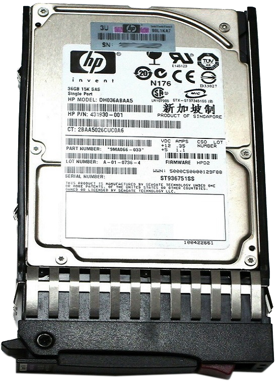 430169-001 | HPE 36GB 15000RPM 2.5-inch Single Port SAS Hot-pluggable Hard Drive with Tray