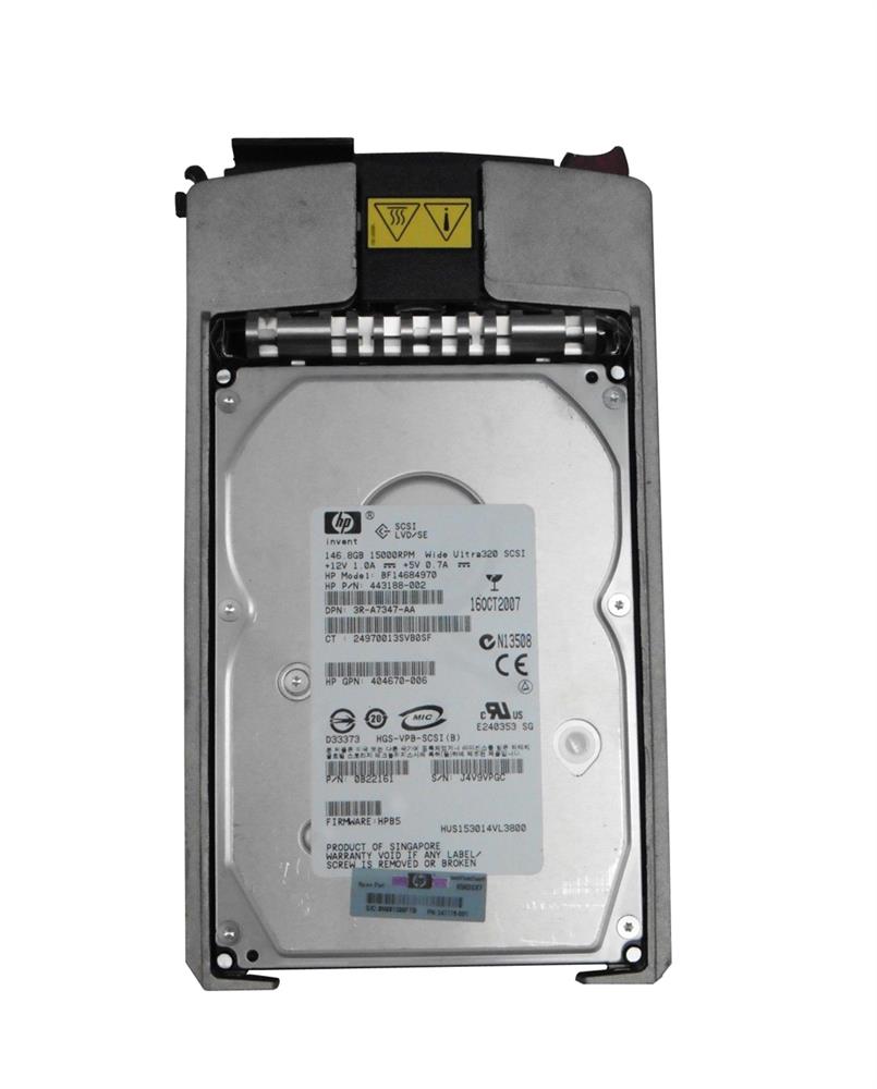 443188-002 | HP 146GB 15000RPM Ultra 320 SCSI 3.5 8MB Cache Hot Swap Hard Drive