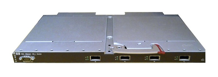 447116-001 | HP BladeSystem c-Class 16 X 10/100/1000 + 4 X 10 Gigabit XFP Ports 10GB Managed Network Switch