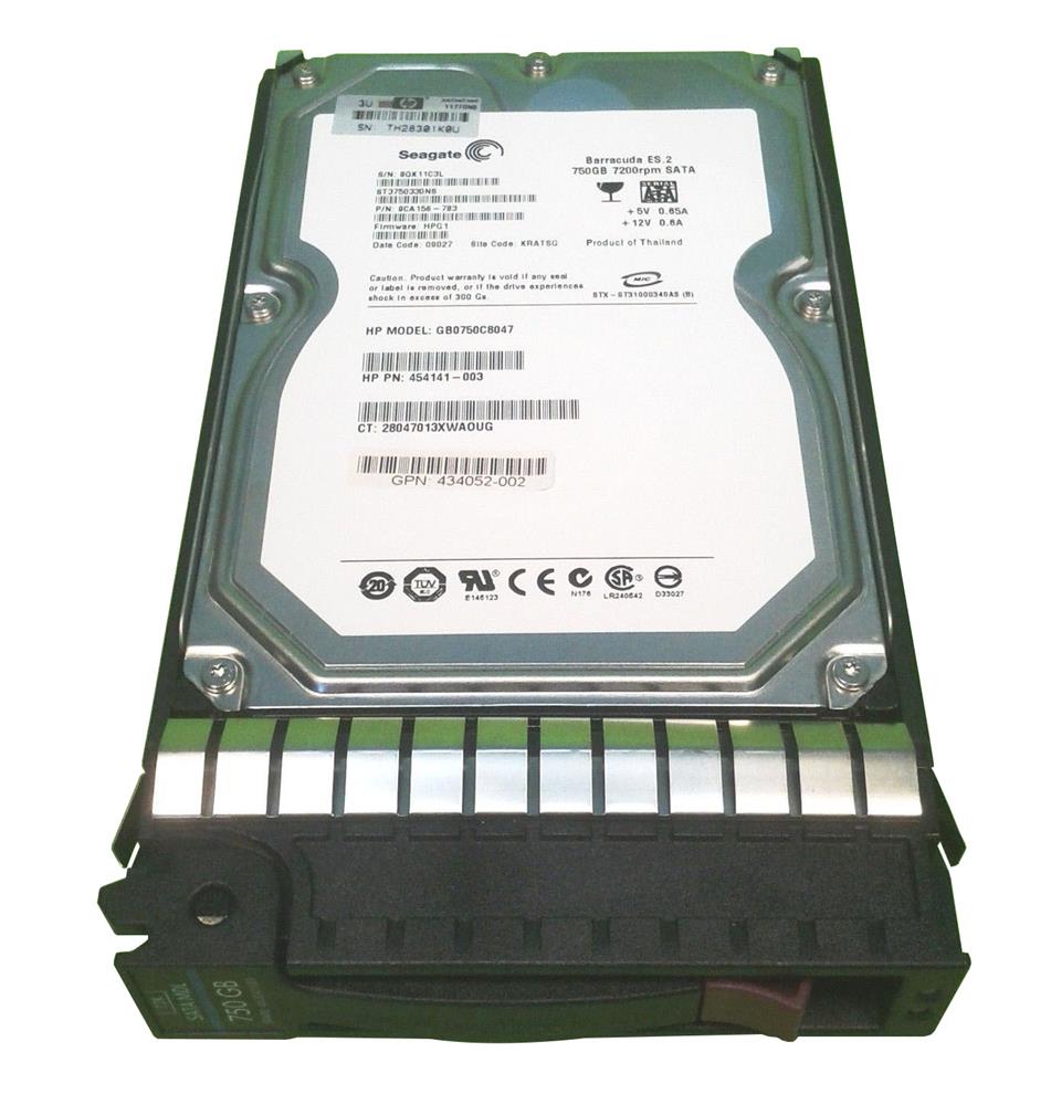 454141R-003 | HP 750GB 7200RPM SATA 3GB/s Hot-Pluggable NCQ MidLine 3.5-inch Hard Drive