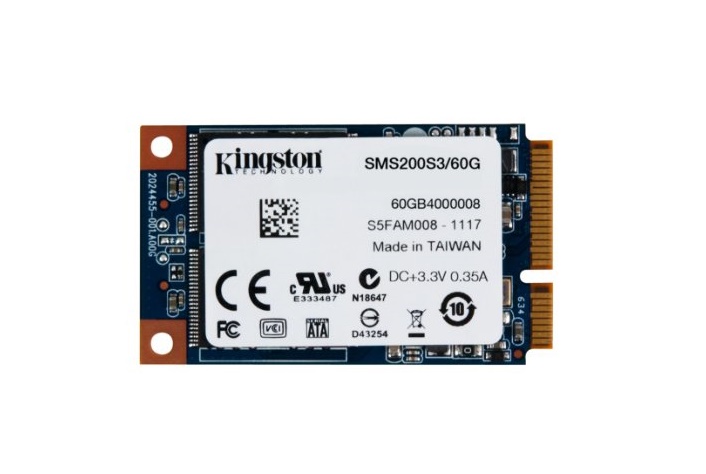 SMS200S3/60G | Kingston 60GB SSDNow mS200 mSATA 6Gb/s Solid State Drive for Notebooks Tablets and Ultrabooks
