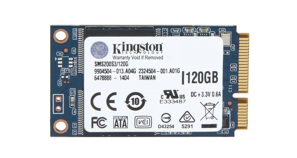 SMS200S3/120G | Kingston SSDNow mS200 120GB mSATA 6Gb/s Solid State Drive for Notebooks Tablets and Ultrabooks