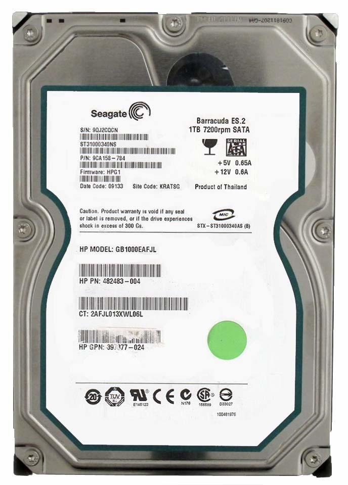 482483-004 | HP 1TB 7200RPM SATA Gbps 3.5 16MB Cache Hot Swap Hard Drive